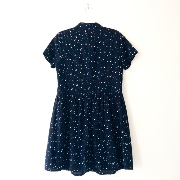 Chinti and Parker Navy Star Print Poplin Dress - Picture 2 of 4